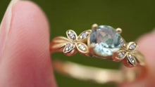Load and play video in Gallery viewer, Blue Aquamarine Engagement Ring, Aquamarine Engagement ring
