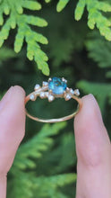 Load and play video in Gallery viewer, Hera Blue Sapphire ring, Blue Sapphire Engagement ring, Twig Ring
