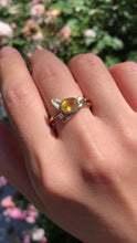 Load and play video in Gallery viewer, Heart Of Sun Yellow Sapphire Ring, Bluebell Bloom Ring
