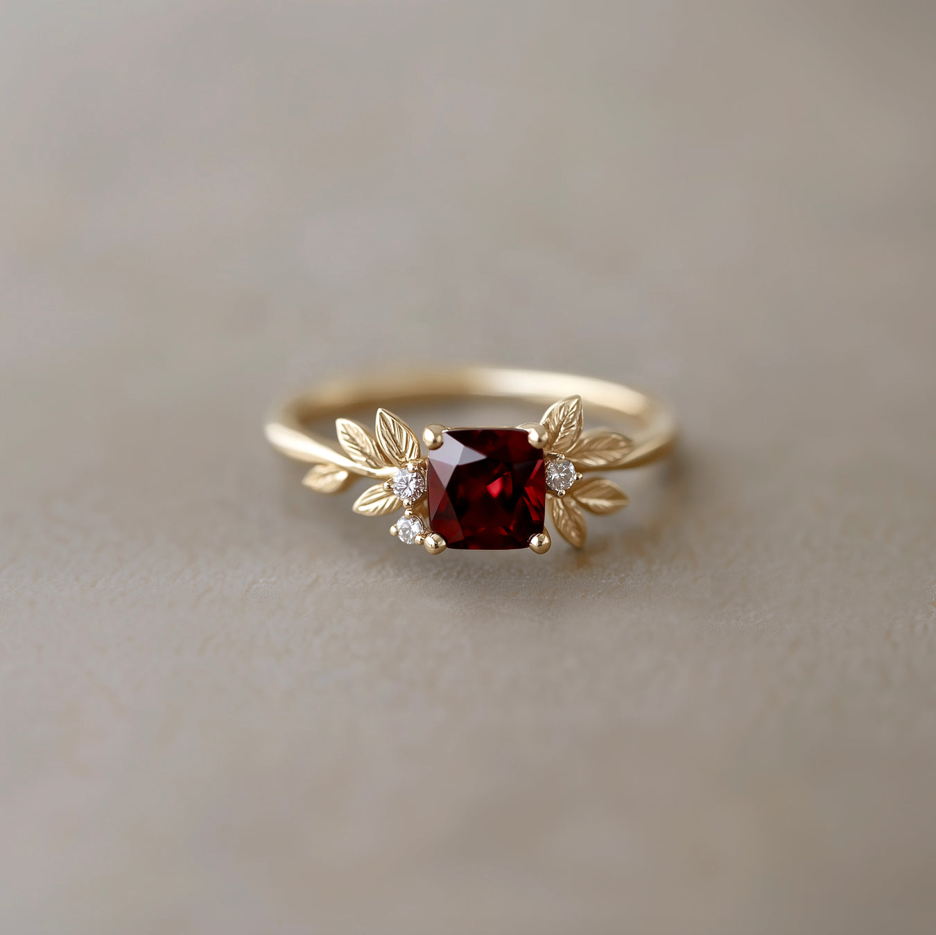 red_saquare_garnet_rings