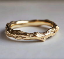 Load image into Gallery viewer, Simple wide band, Gold Wedding Band
