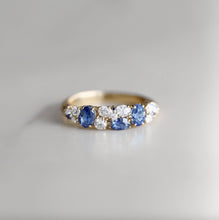 Load image into Gallery viewer, Azurea Blue Sapphire Ring, Gold Wedding Ring, Sapphire Engagement Ring
