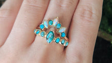 Load image into Gallery viewer, Turquoise Harmony Wedding Ring Set of Brilliance and Charm
