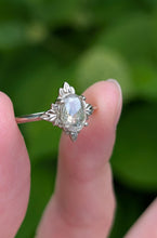 Load image into Gallery viewer, Rose Cut Raw Diamond Engagement Ring, Raw Diamond Ring
