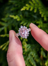 Load image into Gallery viewer, Aurora Rose quartz Ring, 14k Solid Gold Pink Gemstone Engagement Ring
