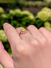 Load image into Gallery viewer, Yellow Sapphire Engagement Ring, Oval cut Sapphire Engagement Ring Wedding Ring
