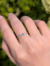 Load image into Gallery viewer, Light Blue Sapphire ring, Dainty Blue Sapphire Engagement ring, Engagement Ring
