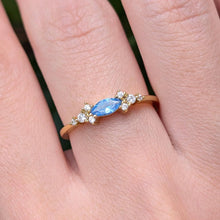 Load image into Gallery viewer, Light Blue Sapphire ring, Dainty Blue Sapphire Engagement ring, Engagement Ring
