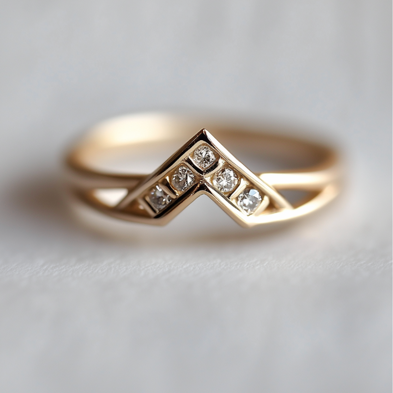 Starlit Ascent Diamond Stacking ring, Diamond Wedding Band