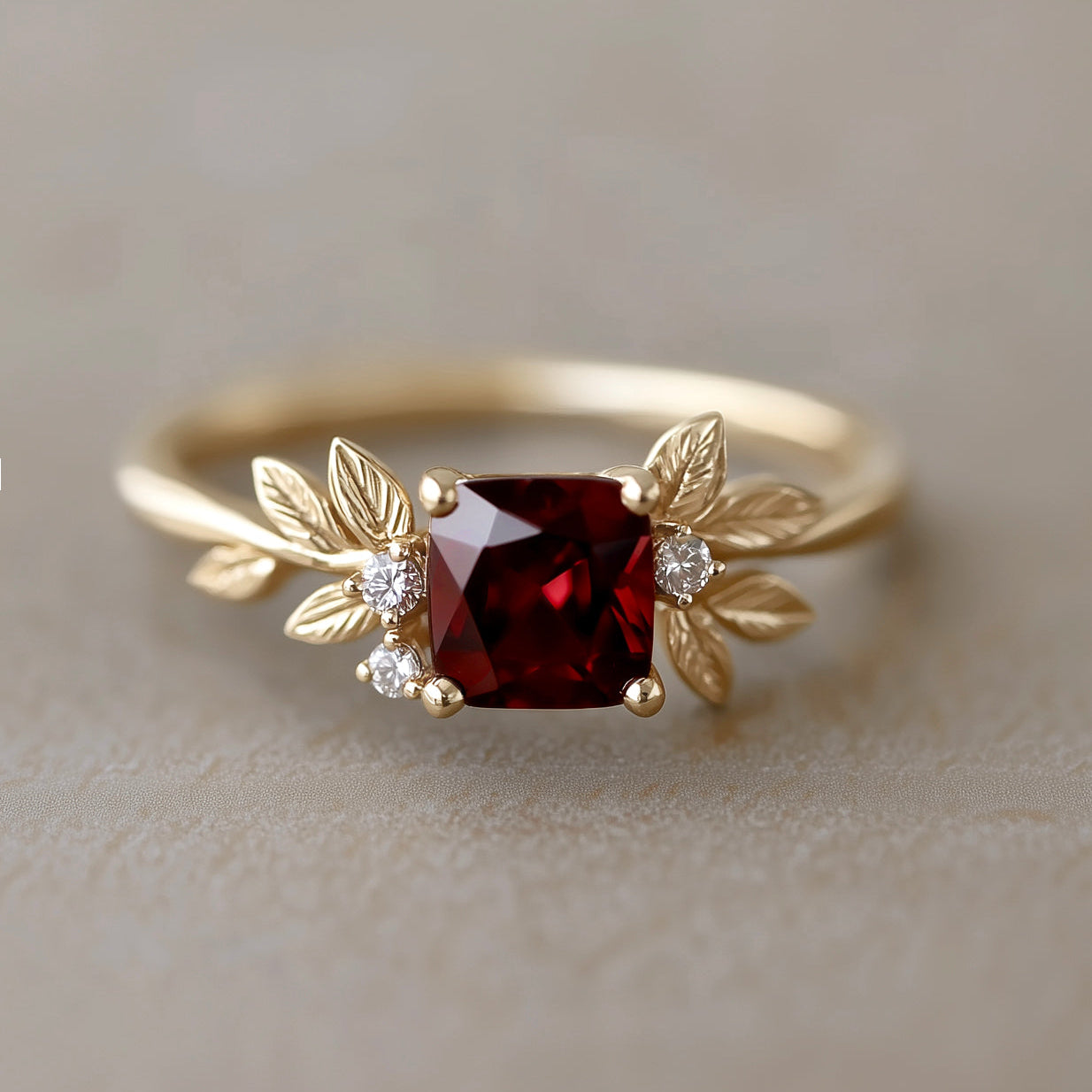 square_garnet_ring