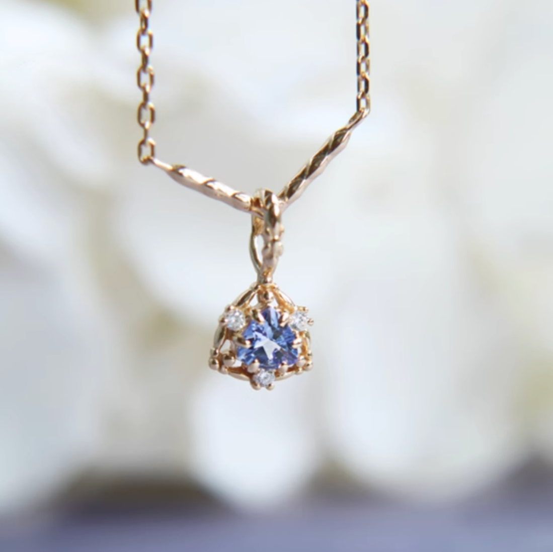 Natural Tanzanite Necklace, Sterling Silver Tanzanite Pendant, 925 Silver Necklace