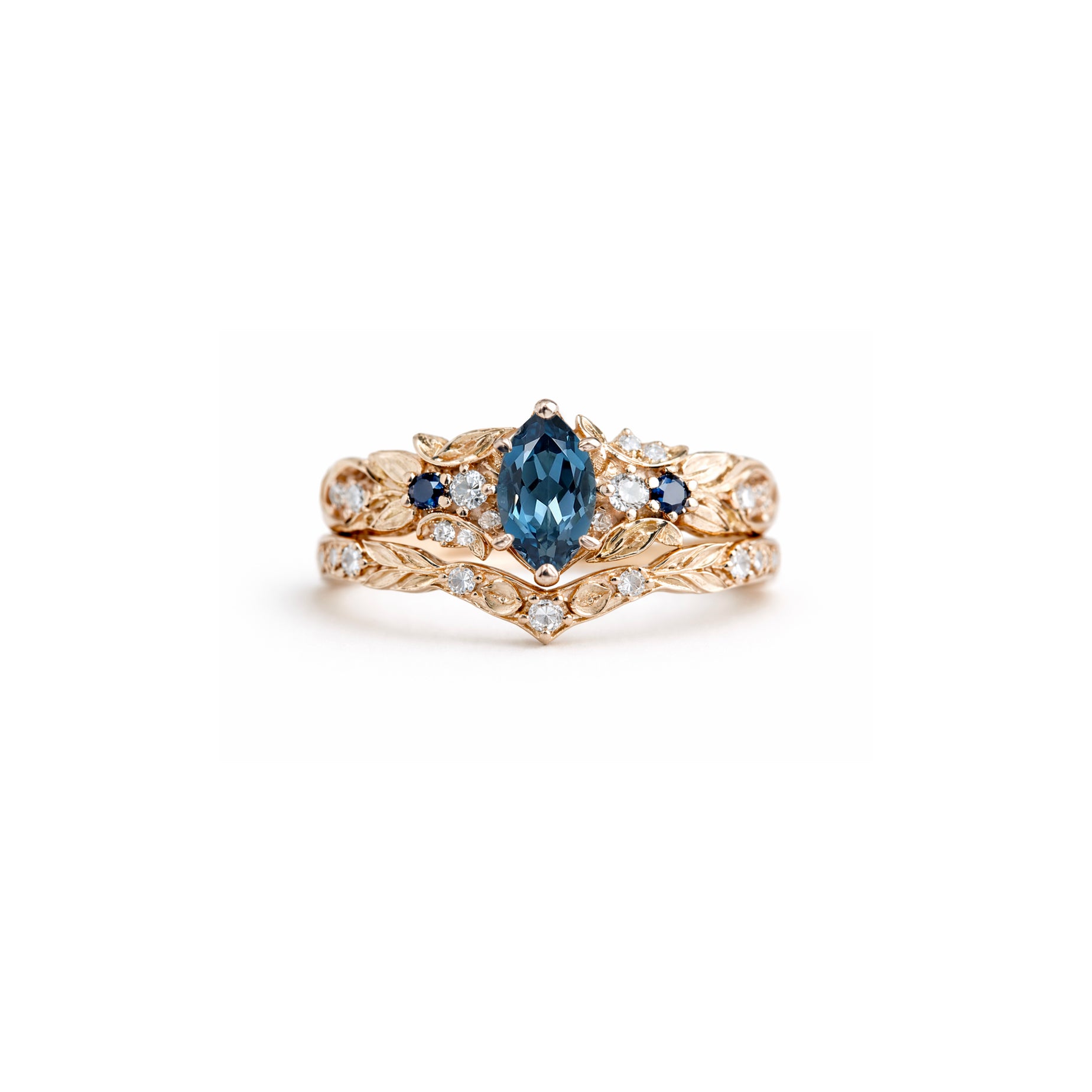 Serelith 14k Gold Engagement ring, Blue London Topaz Engagement Ring