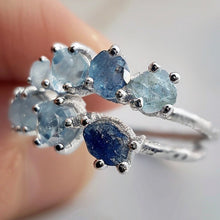 Load image into Gallery viewer, Multistone Raw Sapphire ring
