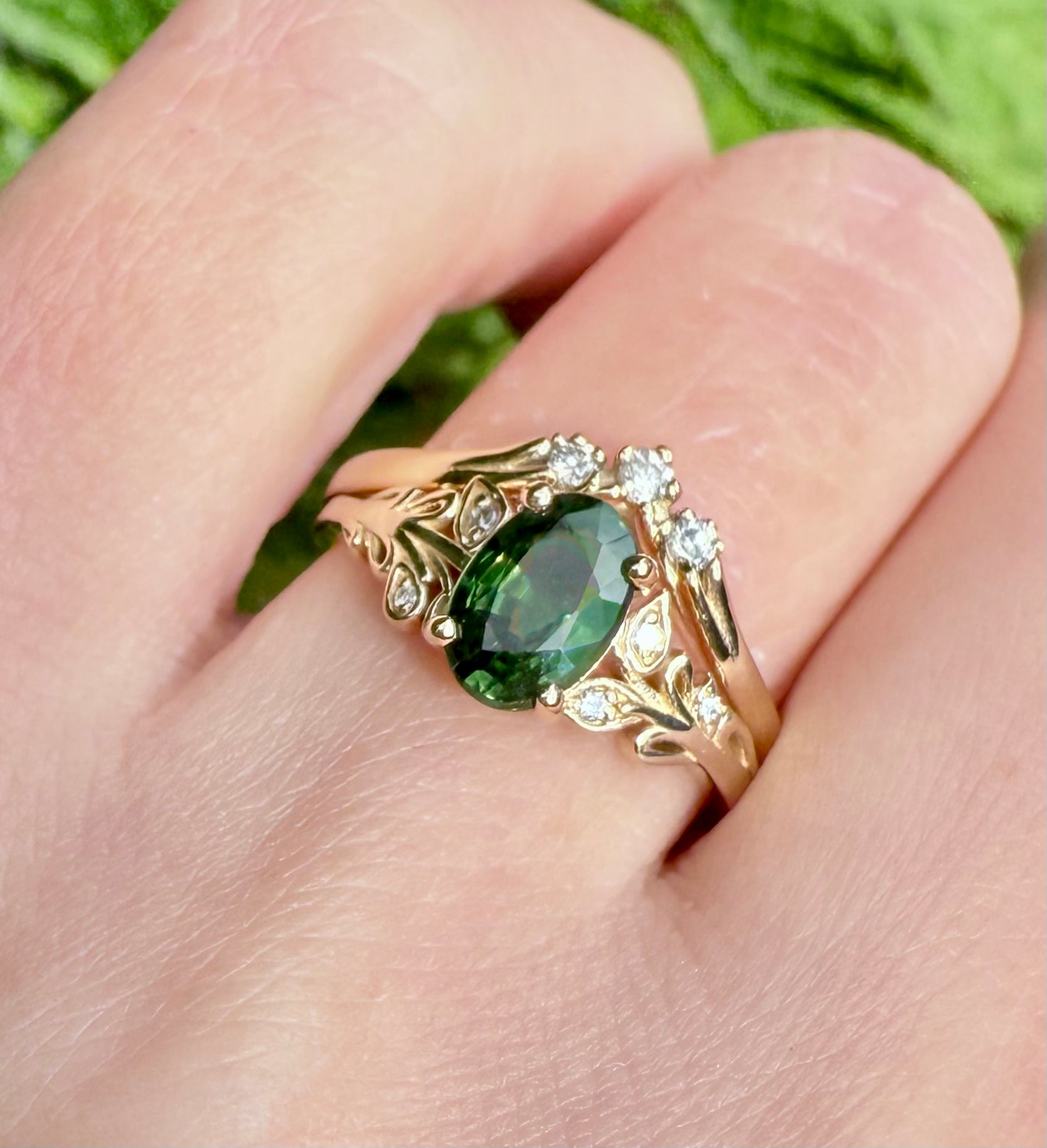 14k Gold Diamond V shaped Wedding Ring, Wedding stacking ring, Matching band