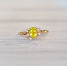 Load image into Gallery viewer, Amber Garden Yellow Sapphire Ring, Engagement Rings Wedding Rings
