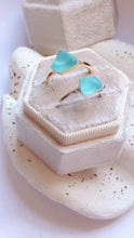 Load and play video in Gallery viewer, Raw Blue Topaz Ring, Silver Topaz Ring, Gold Topaz Ring
