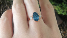 Load image into Gallery viewer, Raw Kyanite-Diamond Engagement Ring

