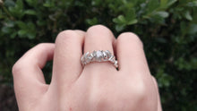 Load image into Gallery viewer, Raw Diamond Engagement Ring, Leaf Diamond Ring
