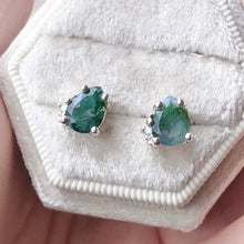 Load image into Gallery viewer, Moss Agate Earrings, Moss Agate Studs
