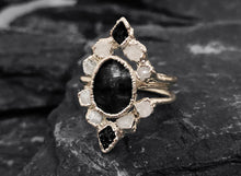Load image into Gallery viewer, JadedDesignNYC Black Tourmaline Engagement Ring, Tourmaline Wedding Rings

