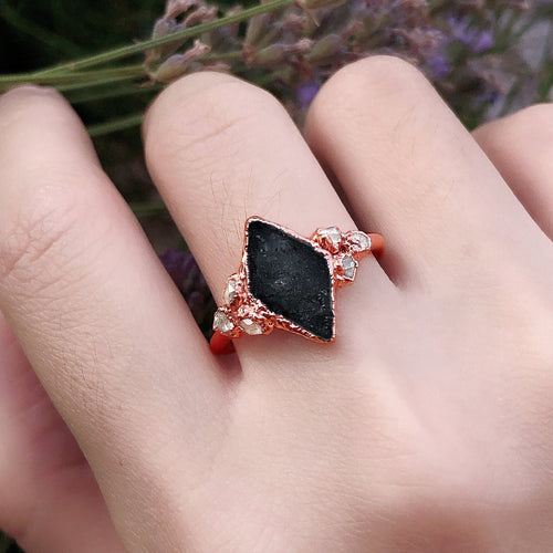 JadedDesignNYC Black Tourmaline Wedding/Engagement Ring