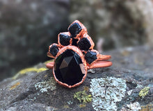 Load image into Gallery viewer, JadedDesignNYC Boho Engagement Ring, Black Tourmaline Engagement Ring
