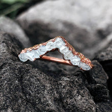 Load image into Gallery viewer, JadedDesignNYC Curved Herkimer Diamond Wedding Stacking Ring
