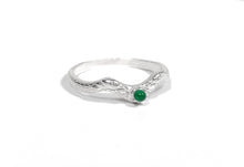 Load image into Gallery viewer, JadedDesignNYC Emerald wedding ring Solid Silver

