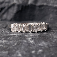 Load image into Gallery viewer, JadedDesignNYC Herkimer Diamond Engagement Ring, Raw Crystal Engagement/Wedding Ring
