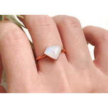 Load image into Gallery viewer, JadedDesignNYC Natural Rainbow Moonstone Solitary Engagement Ring
