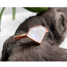 Load image into Gallery viewer, JadedDesignNYC Natural Rainbow Moonstone Solitary Engagement Ring
