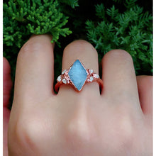 Load image into Gallery viewer, JadedDesignNYC Raw Aquamarine Engagement Ring, Raw Aquamarine Ring
