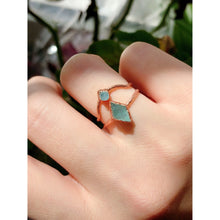 Load image into Gallery viewer, JadedDesignNYC Raw Aquamarine Ring for Women, Aquamarine Engagement Ring, Raw Stone Ring
