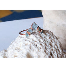 Load image into Gallery viewer, JadedDesignNYC Raw Aquamarine Ring for Women, Aquamarine Stackable Rings, Raw Aquamarine Jewelry, Raw Stone Ring
