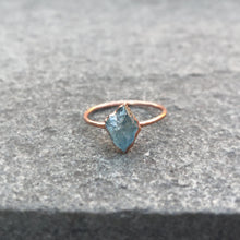 Load image into Gallery viewer, JadedDesignNYC Raw Aquamarine Ring, Raw Crystal Ring, Raw Aquamarine Jewelry, Raw Stone Ring, Raw Gemstone Ring
