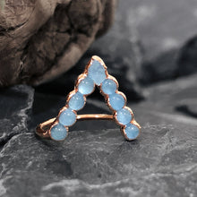 Load image into Gallery viewer, JadedDesignNYC Raw Aquamarine Rings for Woman, Raw Gemstone Rings, Aquamarine Engagement Ring Band, Raw Aquamarine Jewelry
