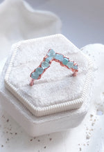 Load image into Gallery viewer, JadedDesignNYC Raw Aquamarine Wedding Ring , Aquamarine Stackable Rings, Raw Stone Ring
