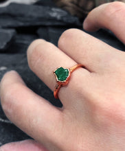 Load image into Gallery viewer, JadedDesignNYC Raw Emerald Ring, Raw Emerald Engagement Ring, Raw Gemstone Ring For Women
