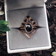 Load image into Gallery viewer, JadedDesignNYC Raw Engagement Ring, Black Tourmaline Engagement Ring
