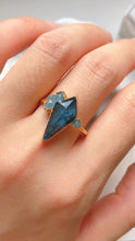 Load image into Gallery viewer, JadedDesignNYC Raw Kyanite-Aquamarine Engagement Ring

