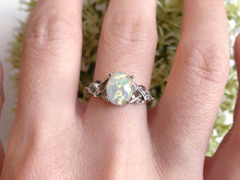Load image into Gallery viewer, JadedDesignNYC Raw Opal Engagement Ring For Woman, Silver Opal Ring, Raw Gemstone Engagement Ring, Raw Stone Ring
