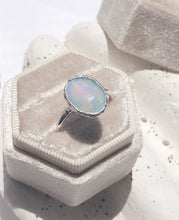 Load image into Gallery viewer, JadedDesignNYC Raw Opal Solitary Engagement Ring, Big Raw Opal Engagement Ring
