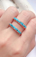 Load image into Gallery viewer, JadedDesignNYC Raw Turquoise Engagement Ring, Dainty Raw Gemstone Ring
