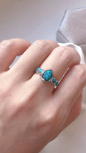 Load image into Gallery viewer, JadedDesignNYC Raw Turquoise Engagement Ring, Turquoise Sterling Silver Ring for Women, Turquoise Ring
