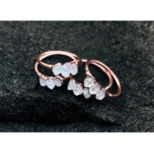 Load image into Gallery viewer, JadedDesignNYC Triple Raw Herkimer Diamonds Ring
